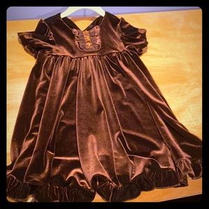 Children’s brown velvet dress